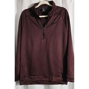 Nike Men's Large Burgundy Lightweight 1/4 Zip Pullover Long Sleeve Shirt